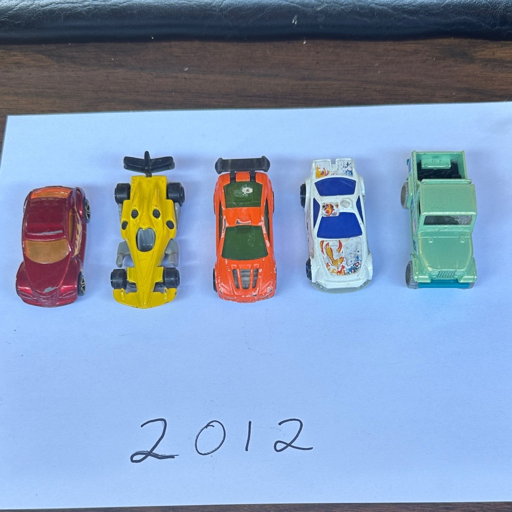 Hot Wheels Assorted Colorful Die Cast Toy Car Set from 2012. As is. See pics
